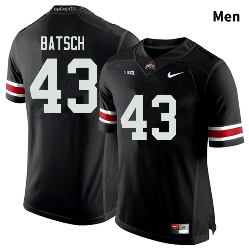 Ohio State Buckeyes Ryan Batsch Men's #43 Black Authentic Stitched College Football Jersey